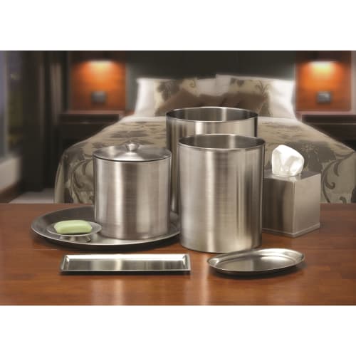Prestige Collection 10 Quart Wastebasket, Stainless Steel